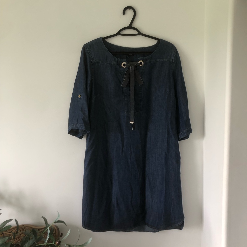 Tommy Hilfiger Dark Blue Denim 100% Lyocell Dress | Size 8